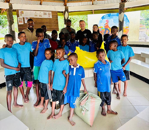 Volunteer supporting a local education program